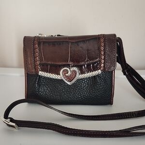 Brighton Leather Crossbody Wallet